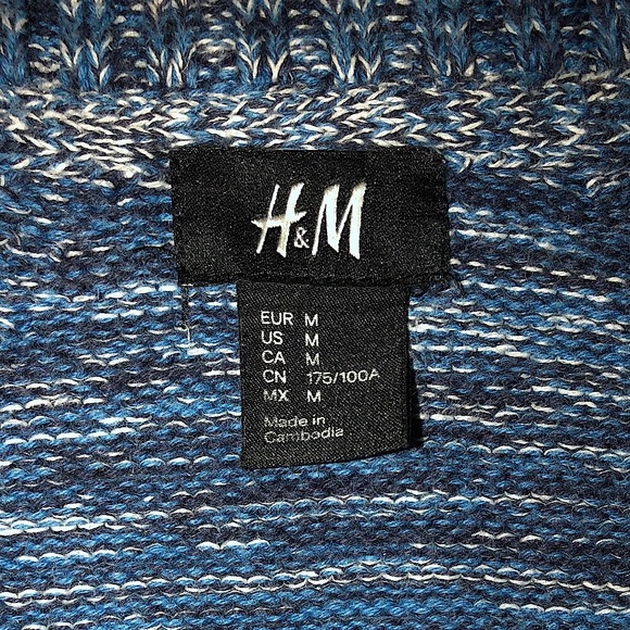 Vintage Marled Shawl Cardigan (Blue) - Picture 8 of 9